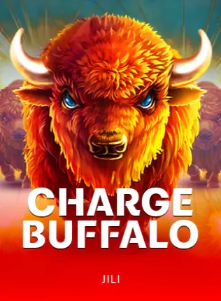 ควายป่าสีส้มแดงทรงพลังในเกม Charge Buffalo ของทาง JILI