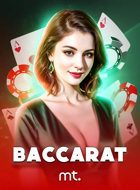 โต๊ะ BACCARAT สังกัด mt. ดีลเลอร์หญิงผมน้ำตาลถือไพ่