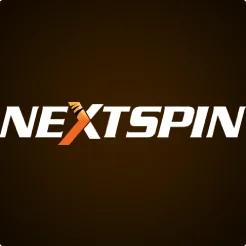ตราสัญลักษณ์ NEXTSPIN สีส้มขาว