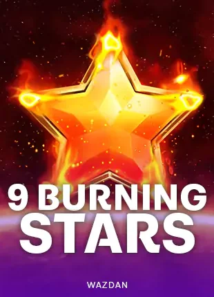 กราฟิกดาวเพลิงสีส้มแดง 9 Burning Stars โดย WAZDAN