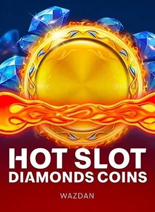 ดวงอาทิตย์ทองประดับเพชรในเกม Hot Slot Diamonds Coins แบรนด์ WAZDAN